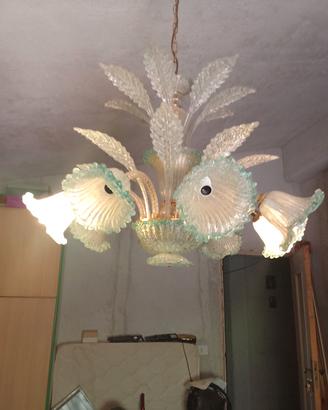 lampadario in vetro di murano