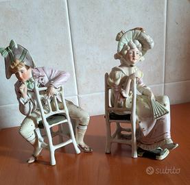 Statuine ceramica personaggi 1900