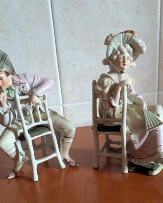 Statuine ceramica personaggi 1900