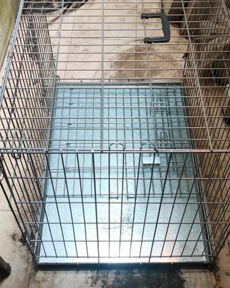 Gabbia da trasporto con 2 ante 88x60x65