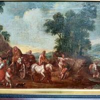 Dipinto quadro antico olio su tela 700 XVIII