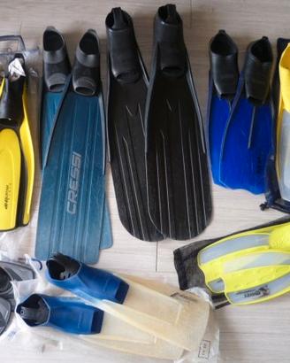 Pinne pesca sub apnea snorkeling nuoto