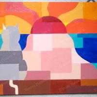 Quadro di Simone Piazzesi - KIKI CONTEMPLA IL MOND