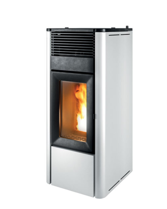 STUFA TEIA BIANCA MCZ 10 KW 1 CANALIZZAZIONE
