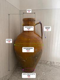 Capasone antico in terracotta smaltata