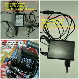 Alimentatori di diversi voltaggi ampere e polarità
