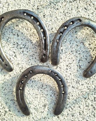 Ferri di cavallo vintage portafortuna (3 pezzi)
