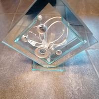 Portafiori soprammobile trasparente cristallo