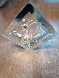 Portafiori soprammobile trasparente cristallo