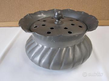 Scatola incensiera peltro ciotola diffusore