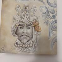 Quadro raffigurante le teste di Moro stilizzate