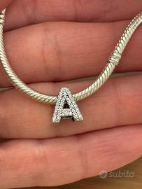 Charm LETTERA A in argento s925