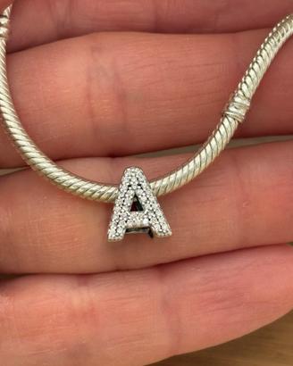 Charm LETTERA A in argento s925
