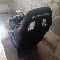 simulatore playseat+volante thrustmaster