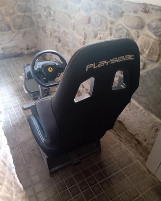 simulatore playseat+volante thrustmaster