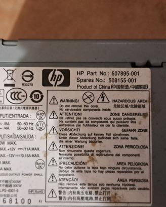 alimentatore pc HP