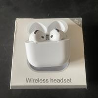 Cuffie Bluetooth tipo AirPods 4– nuove, no brand