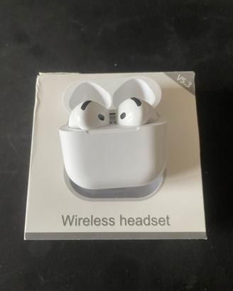 Cuffie Bluetooth tipo AirPods 4– nuove, no brand