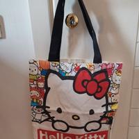 Borsa Tote in tela Hello Kitty nuova 40 x 35