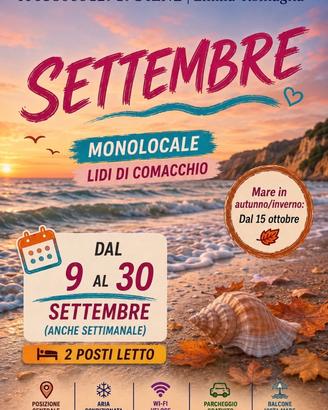 Vacanze fronte mare in Emilia Romagna SETTEMBRE