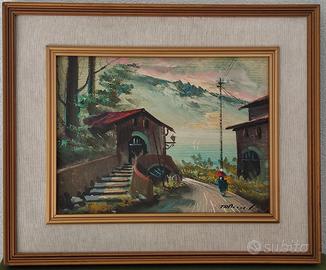 Quadro Dipinto a Olio su Tela - Paesaggio Rurale