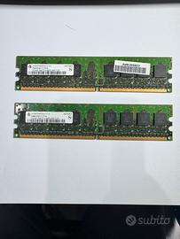 MEMORIA RAM 2 banchi x 512 mb PC2 4200U 444-11-a1
