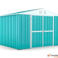 Box capanno giardino Acciaio 327x269cm azzurro