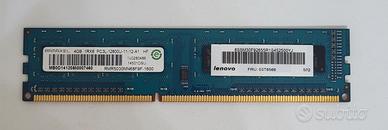 2 Banchi di RAM ramaxel da 4GB PCL3L-12800U per pc