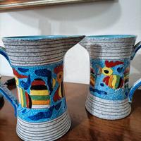 Coppia di brocche in ceramica Positano 