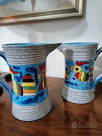 Coppia di brocche in ceramica Positano 