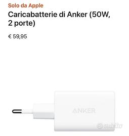 Caricabatterie Anker 50W 2 porte IPHONE 17-18 PRO