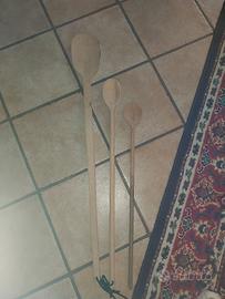  cucchiai di legno lunghi da pentolone 