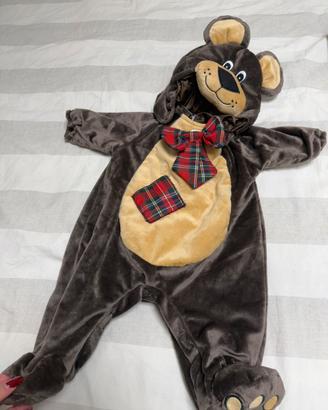 Vestito di carnevale orsetto 6/9 mesi