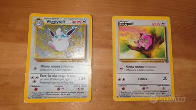 Carte Pokemon Jigglypuff e Wigglytuff 1995