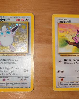 Carte Pokemon Jigglypuff e Wigglytuff 1995