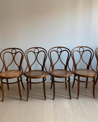 Set di 6 sedie in legno Engelstuhl n.19 di Fischel