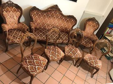 Salotto stile Luigi Filippo fine XIX secolo 