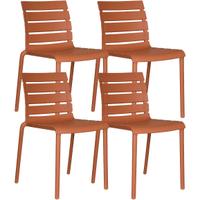 4 Sedie Cucina Giardino Polipropilene