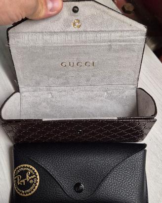 porta occhiali portaocchiali gucci e ray-ban