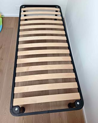 Rete singola 80x190 a doghe strette con piedini