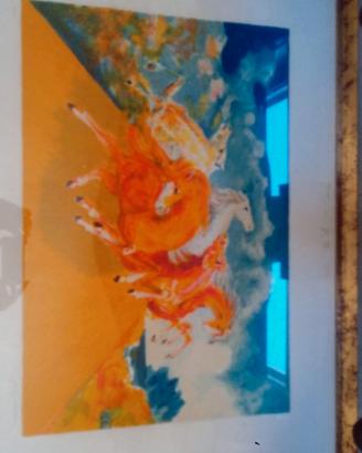 QUADRO DALORE AUTORE ALIGI SASSU : CAVALLI DI LUCE