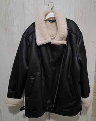 Giacca Nera con Lana 