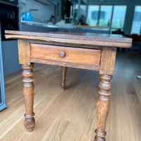 Tavolo vintage rustico legno massello allungabile