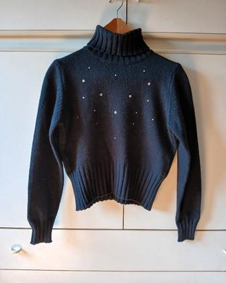 Maglione donna a collo alto Glenfield nero