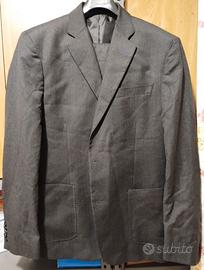 Completo elegante uomo, taglia 54, nero, 100% lana