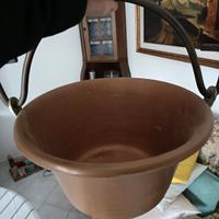 grande paiolo in rame molto pesante 