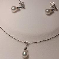 parure oro bianco 18kt 