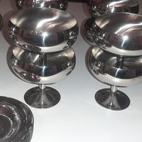 coppe inox con piattino 