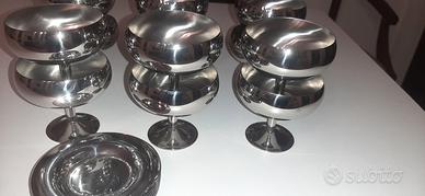 coppe inox con piattino 