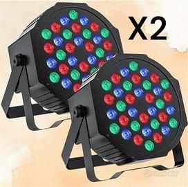 Set 2 fari LED RGB per feste o locali